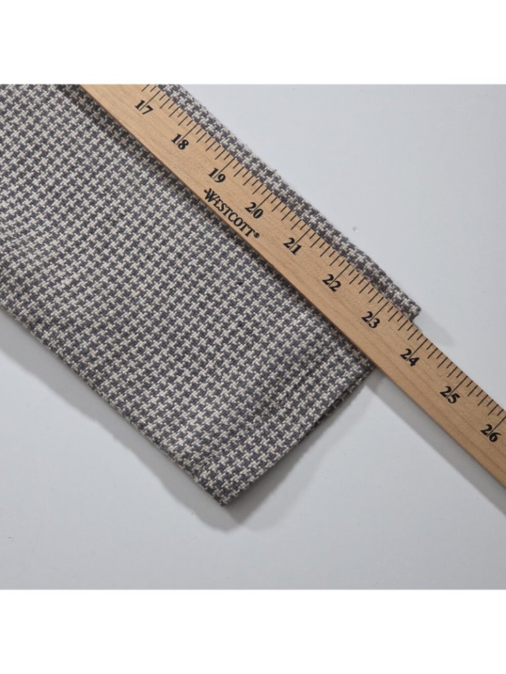 Johnnie-O Mulberry Silk Dress XXL Gray Houndstooth LS Pintuck Shift Retro Career - Picture 8 of 16